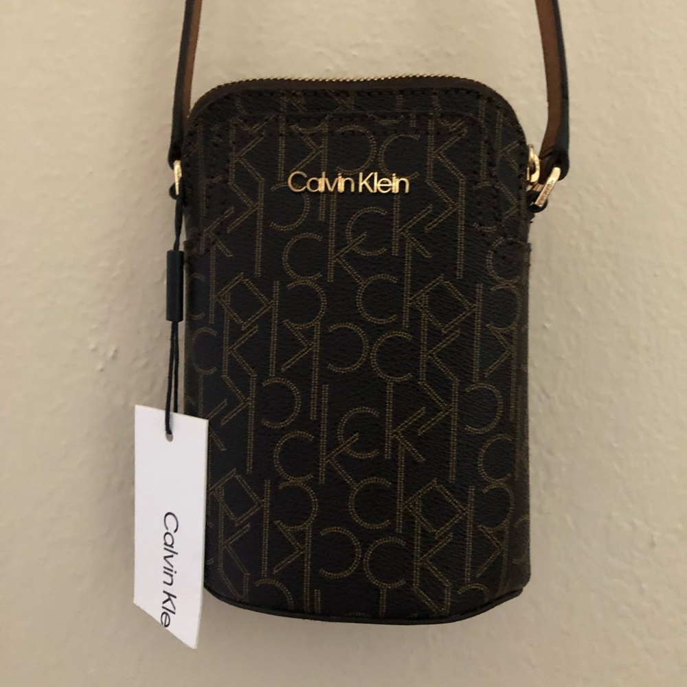 Calvin Klein (CK) Phone Sling Bag (Brown) / Crossbody Bag for Women